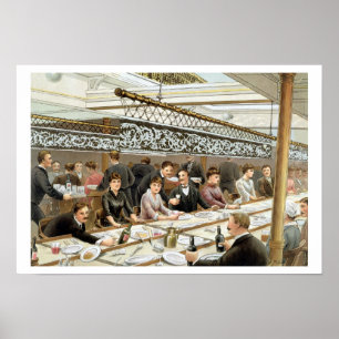 湾では、ディナータイム – 西部の海膨張， f ポスター