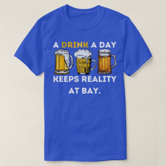 湾で一日保の現実を飲む Tシャツ (デザイン正面)