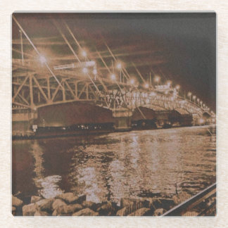 湾で私に会う ガラスコースター