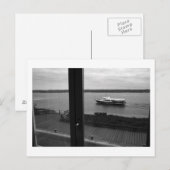 湾に浮かぶボート ポストカード (正面/裏面)