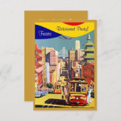 湾のサンフランシスコの招待状による金都市 招待状 (正面/裏面)