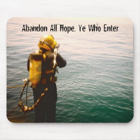 湾のダイバーのはねかけること マウスパッド (正面)