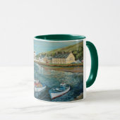 湾のホテル、Cushendun -ジョアンヌの例による油絵 マグカップ (正面右)