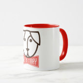 湾のマグのための雑種犬 マグカップ (正面右)