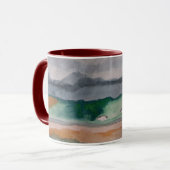 湾のマグの向こう側を見る マグカップ (正面左)