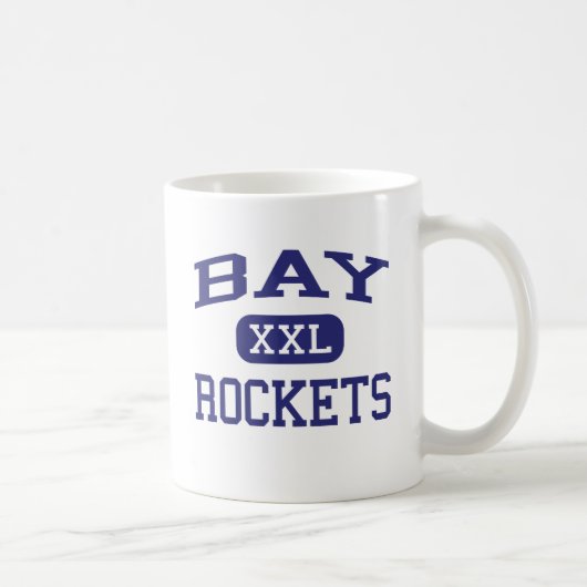 湾のロケットの中学校湾の村オハイオ州 コーヒーマグカップ (右)
