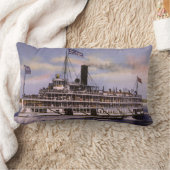 湾のヴィンテージの乗客の汽船五大湖に置かれる ランバークッション (ブランケット)