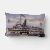 湾のヴィンテージの乗客の汽船五大湖に置かれる ランバークッション (裏面)