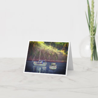 湾の帆船 カード