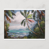 湾の帆船 ポストカード (正面)