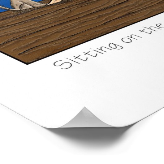 湾の波止場に座って….. ポスター (角)