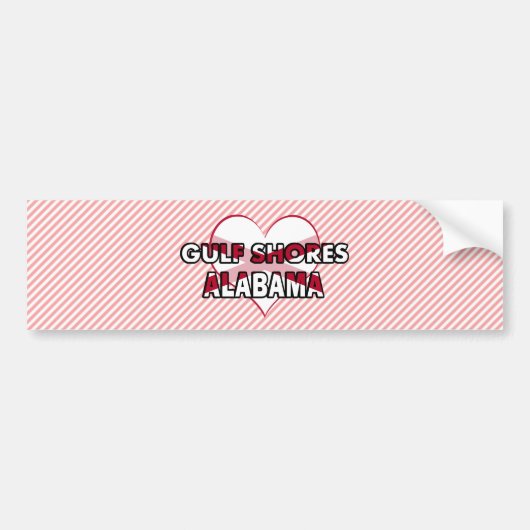 湾の海岸、アラバマ バンパーステッカー (正面)