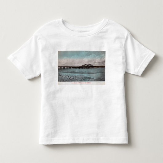 湾の農場の島BridgeAlameda、カリフォルニア トドラーTシャツ (正面)