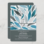 湾の青い確認の招待状 招待状 (正面/裏面)