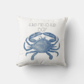 湾の青カニの枕に私を連れて行って下さい クッション (正面)