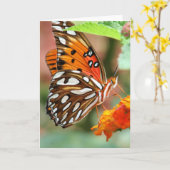 湾のFritillaryの蝶 カード (黄色い花)