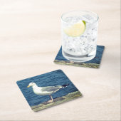 湾上のカモメ スクエアペーパーコースター (インサイチュ)