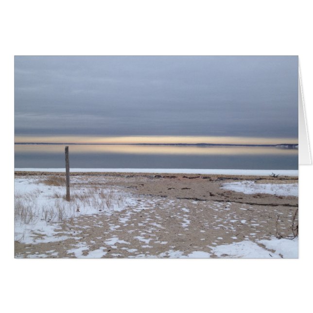 湾上の冬の日の出 (正面横)