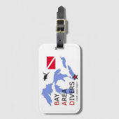湾区域のダイバーの五大湖の地域 ラゲッジタグ (正面縦)