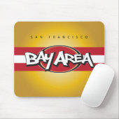 湾区域の赤及び金ゴールドのマウスパッド マウスパッド (マウス)