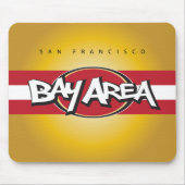湾区域の赤及び金ゴールドのマウスパッド マウスパッド (正面)