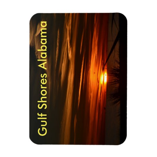 湾岸の夕日 マグネット (縦)