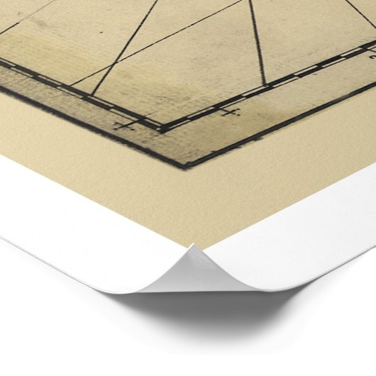 湾岸初期地図1784 ポスター (角)