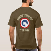 湾岸戦争の獣医-第1 COSCOM Tシャツ (裏面)