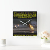 湾岸戦争獣医時計 スクエア壁時計 (ホーム)