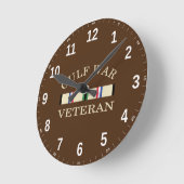 湾岸戦争退役軍人時計 ラウンド壁時計 (傾斜)