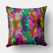 湾曲したカラフル三角形または色の付いた起伏 クッション (裏面)