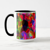 湾曲したカラフル三角形または色の起伏 マグカップ (左)