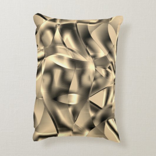 湾曲したカーキまたはベージュの形状、明るい色調 アクセントクッション (裏面(縦))