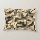 湾曲したカーキまたはベージュの形状、明るい色調 アクセントクッション (裏面)