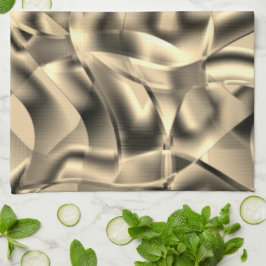 湾曲したカーキまたはベージュの形状、明るい色調 キッチンタオル