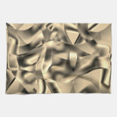 湾曲したカーキまたはベージュの形状、明るい色調 キッチンタオル (横)