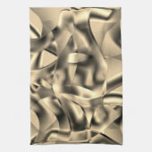 湾曲したカーキまたはベージュの形状、明るい色調 キッチンタオル (縦)