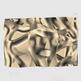 湾曲したカーキまたはベージュの形状、明るい色調 ゴルフタオル