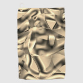 湾曲したカーキまたはベージュの形状、明るい色調 ゴルフタオル (正面)