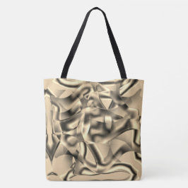 湾曲したカーキまたはベージュの形状、明るい色調 トートバッグ