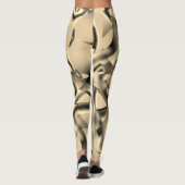 湾曲したカーキまたはベージュの形状、明るい色調 レギンス (裏面)