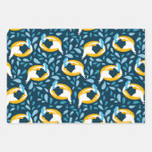 湾曲したガールスイミングラッピング紙セット ラッピングペーパーシート (正面)