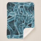 湾曲したリボン、青いネオンとレリーフ、 浮き彫りとオーバーラップ シェルパブランケット (正面)