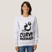 湾曲した人魚のTシャツ スウェットシャツ (正面フル)