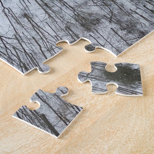 湾曲した冬路 ジグソーパズル (側面)