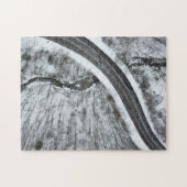 湾曲した冬路 ジグソーパズル (横)