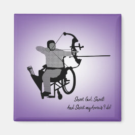 湾曲した女の子ムスリムアーチャーマグネット マグネット