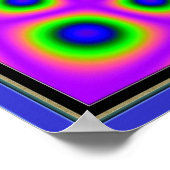 湾曲した宇宙と浮き上がった球体 ポスター (角)