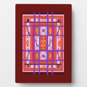 湾曲した格子状抽象芸術フォトフレーム フォトプラーク (正面)