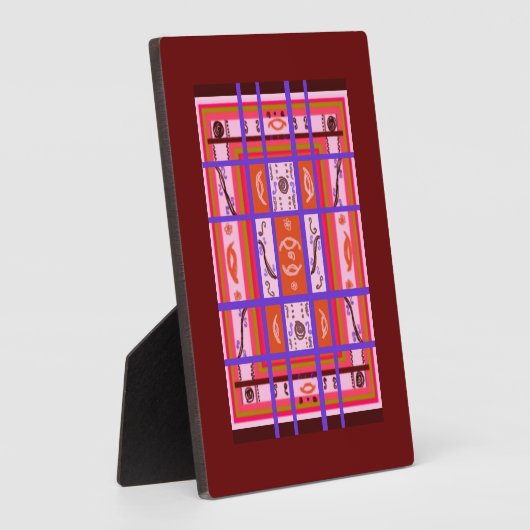 湾曲した格子状抽象芸術フォトフレーム フォトプラーク (側面)